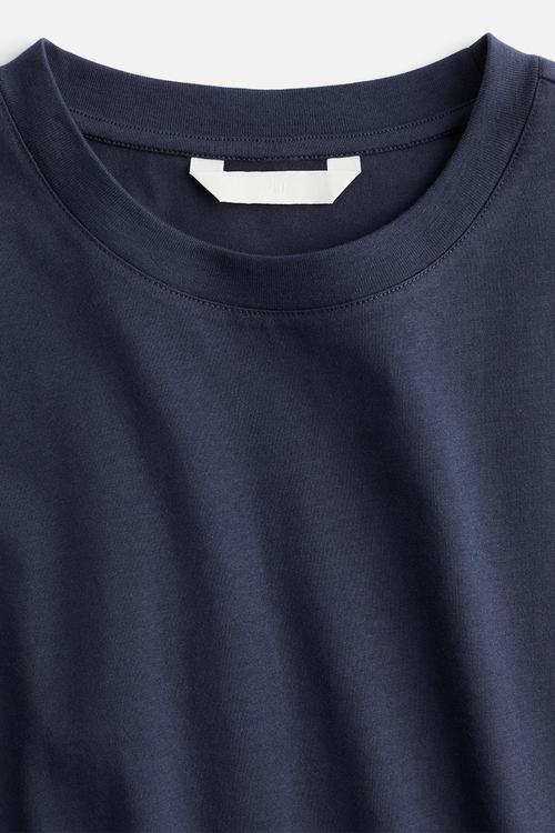 Cotton T-shirt - navy blue