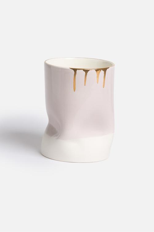 Dipped crunchy vase
