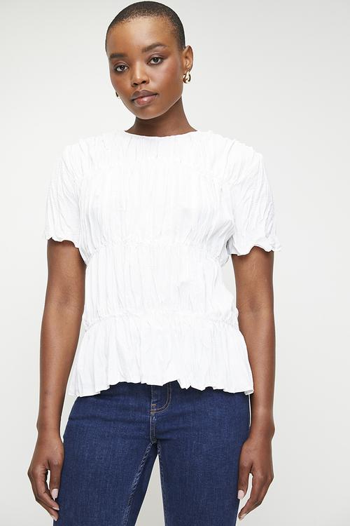 Crushed blouse - white