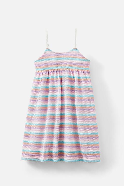 Eloise sleeveless dress - rainbow stripe