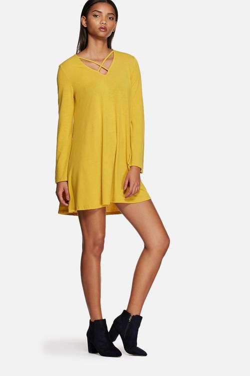 Cross V-neck dress 