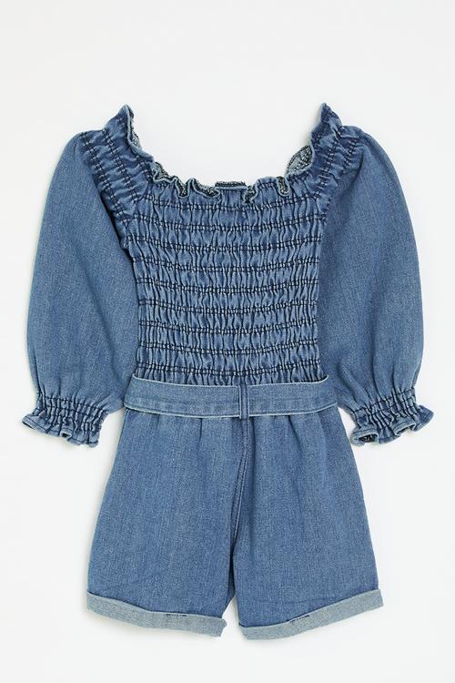 Denim jumpsuit-dark blue