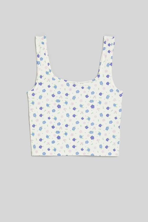 Andie thick strap tank - emma ditsy pressed hydrangea