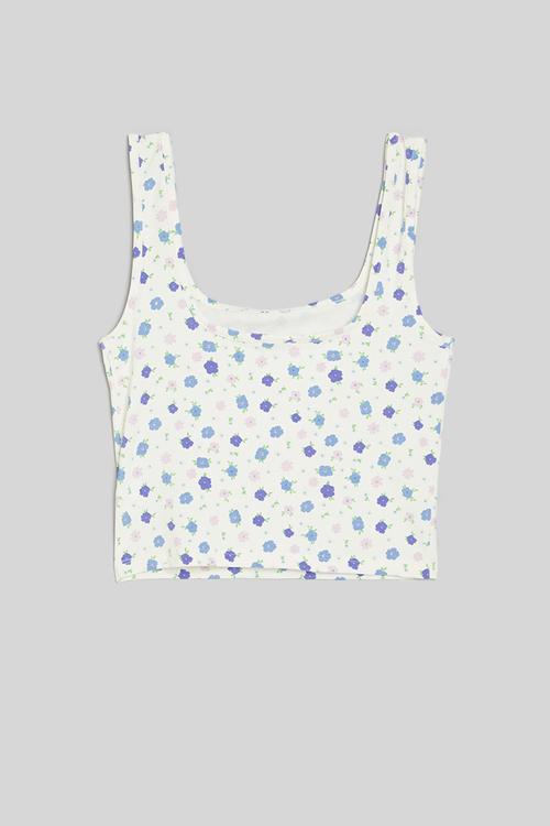 Andie thick strap tank - emma ditsy pressed hydrangea