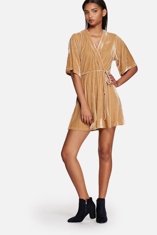 Velvet V-plunge dress