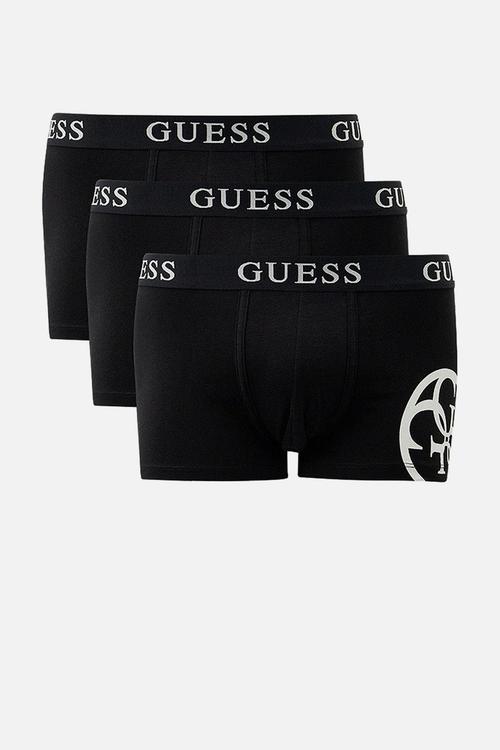 Placed logo boxer trunk 3 pack - jet black a996