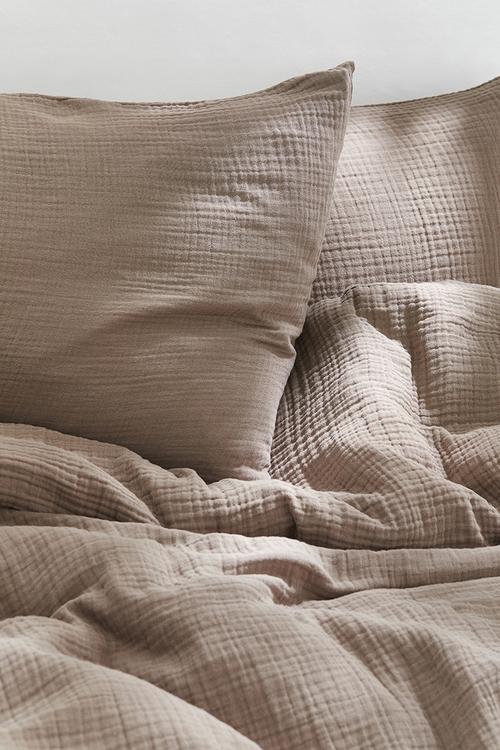 Muslin double/king duvet cover set - mole