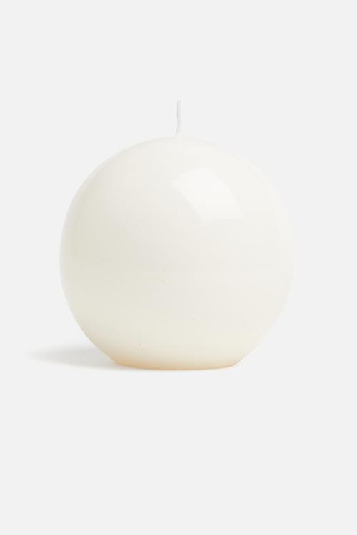 Round candle - white