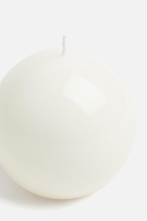 Round candle - white