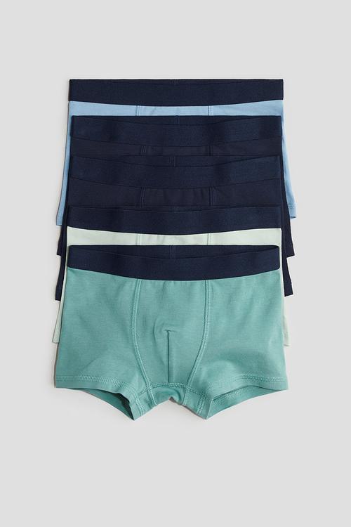 5-pack trunks - navy blue/green
