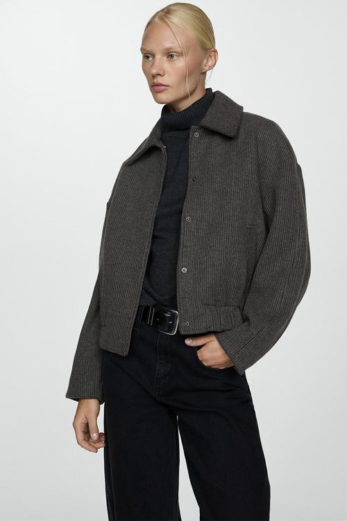 Jacket sky - open gray