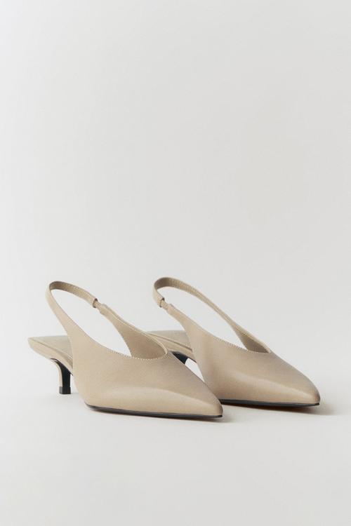 Top leather heel - light/pastel pink