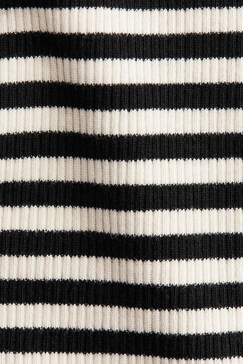 Keith Haring X H&M:  Ribbed jersey top - black/striped 