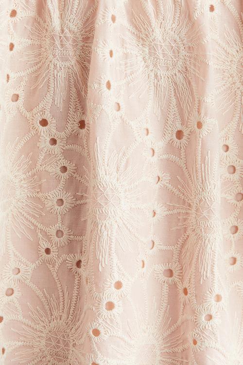 Broderie anglaise blouse - powder pink/floral