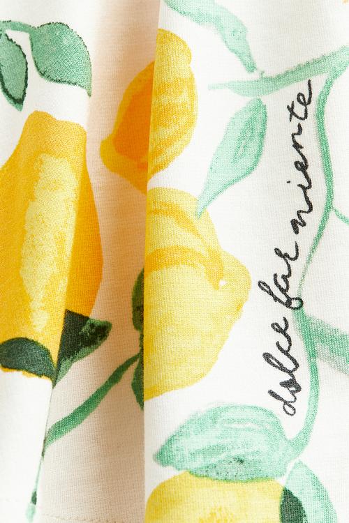 A-line skirt - cream/lemons