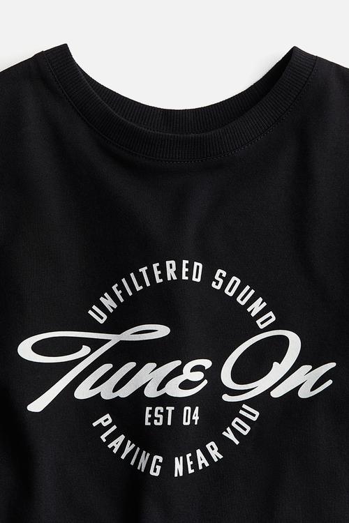 Printed T-shirt - black