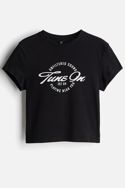 Printed T-shirt - black