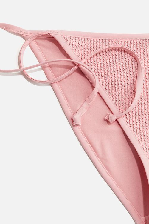 Tie tanga bikini bottoms - pink