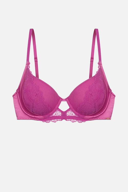 Plus Akira demi bra - pink