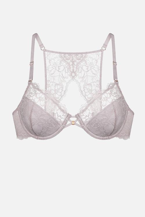 Plus Lilian demi bra - lilac