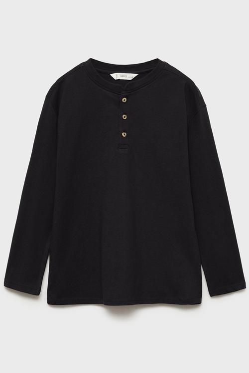 T-shirt henley71 - black