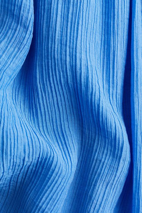 Smocked-bodice dress - blue