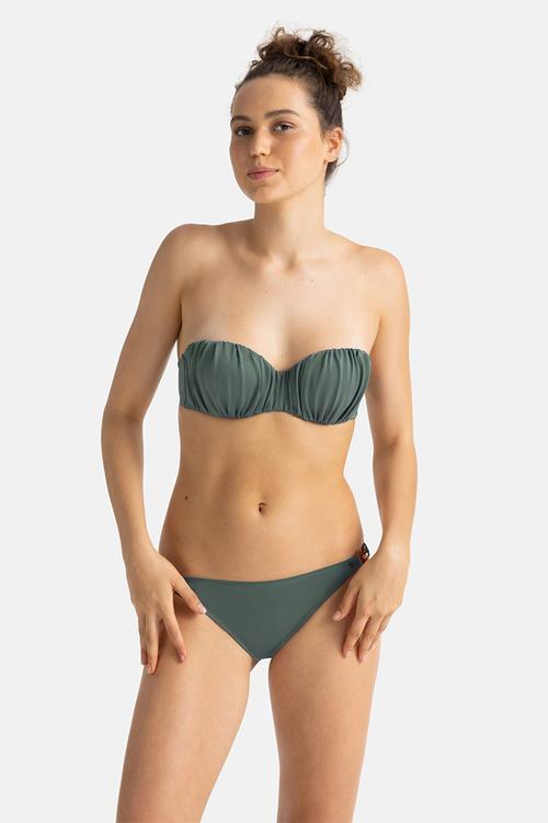 Oda bandeau bikini top - green