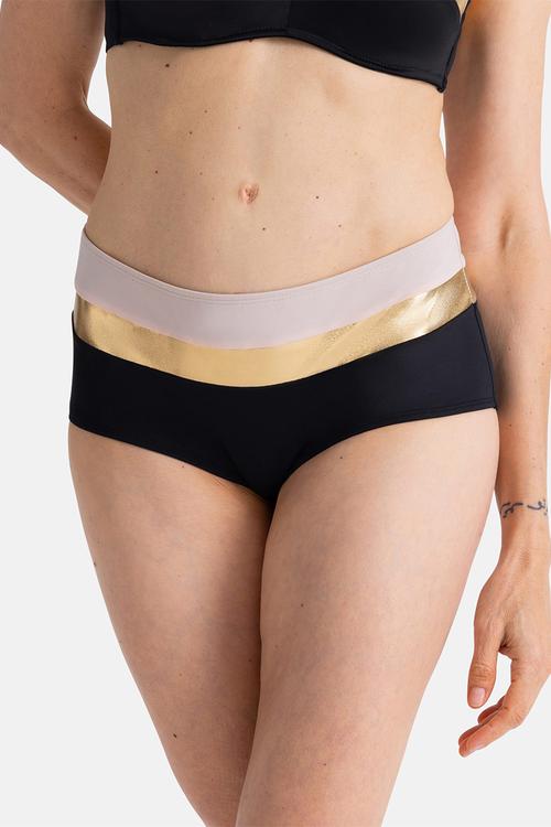 Lawaki midi bikini bottom - black