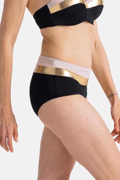 Lawaki midi bikini bottom - black