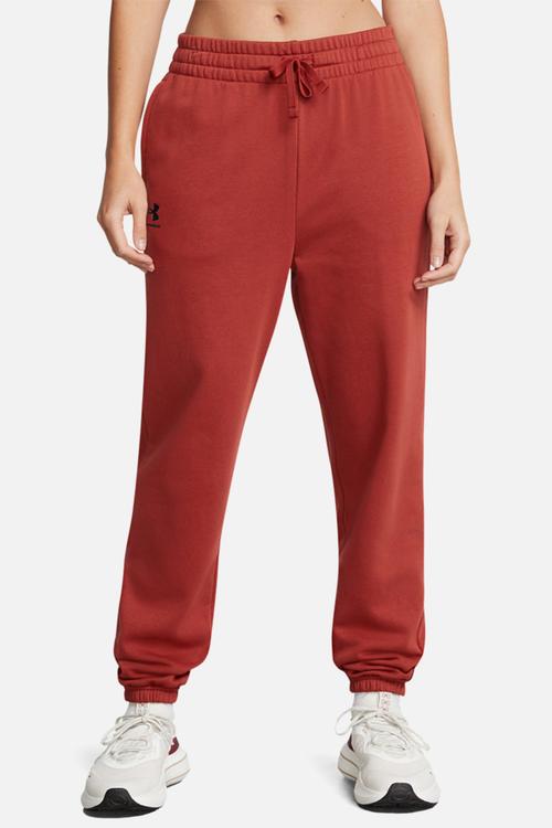 Ua rival terry jogger - earthen orange & black