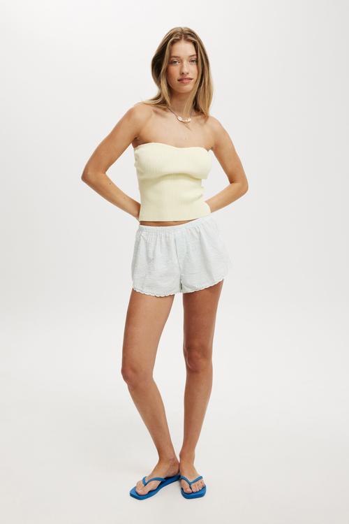 Lucy Micro Short - Blue/White Stripe