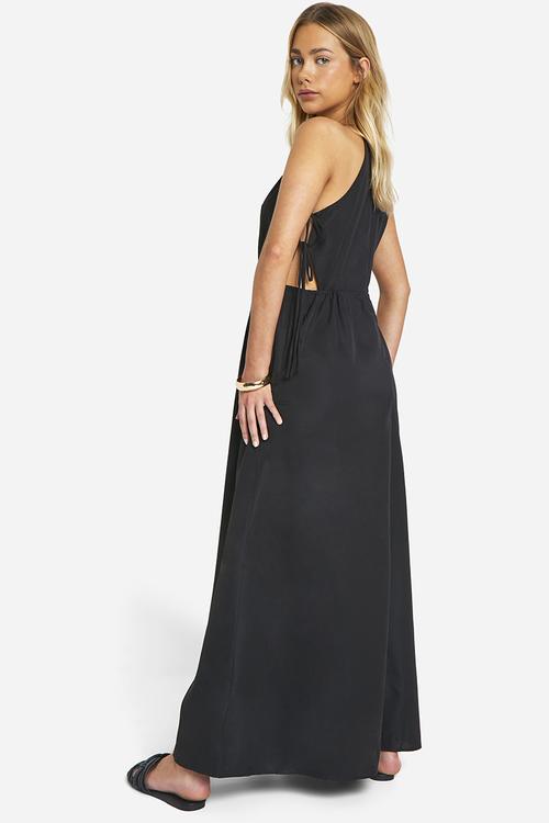 Tie Side Maxi Dress - Black