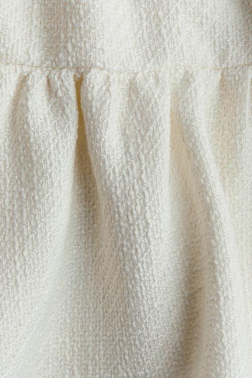 Jacquard-weave dress - white