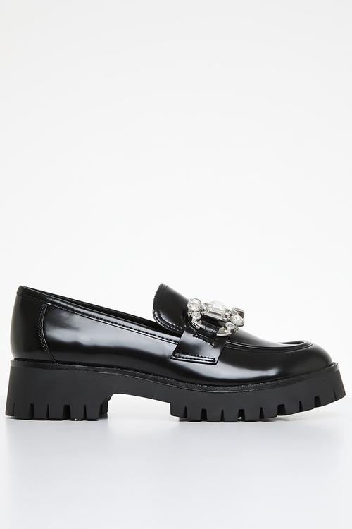 Albany matte lux box loafer - black