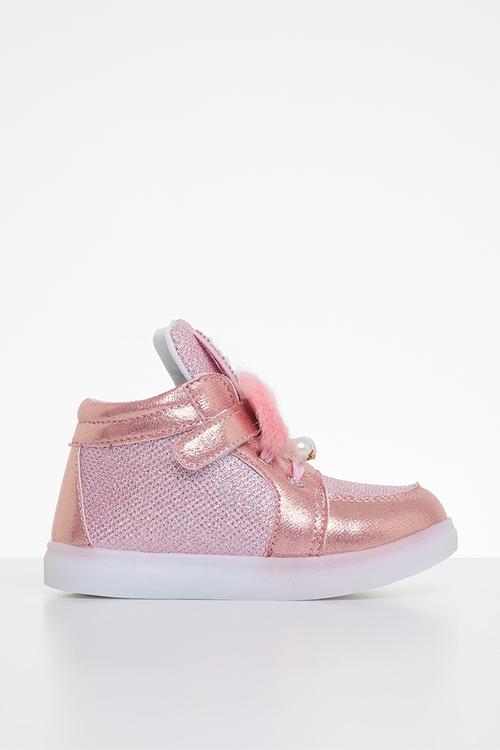 Mettalic light up sneakers-pink