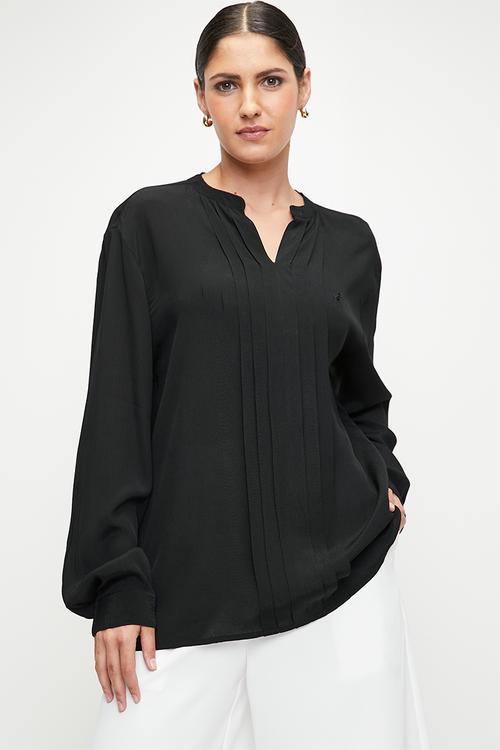 Wmn Gabriella Long sleeve Blouse - Black