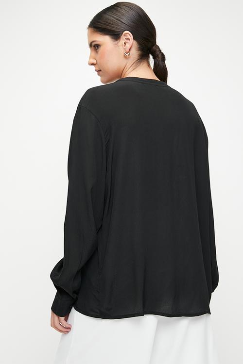 Wmn Gabriella Long sleeve Blouse - Black