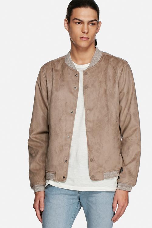 Suede bomber jacket