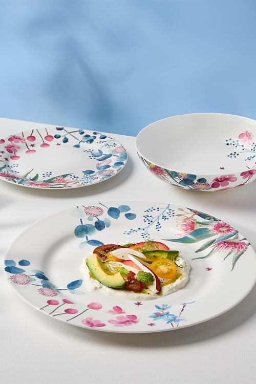 Eucalyptus Bloom Rim 12pc Dinner Set - Multi