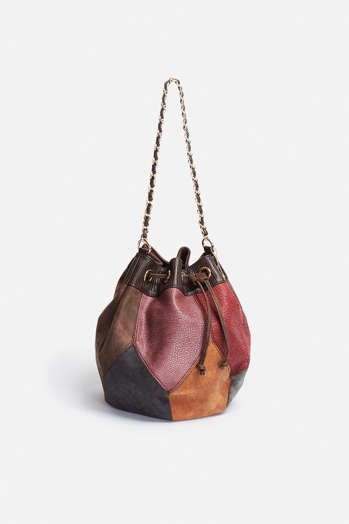Patchwork bucket bag
