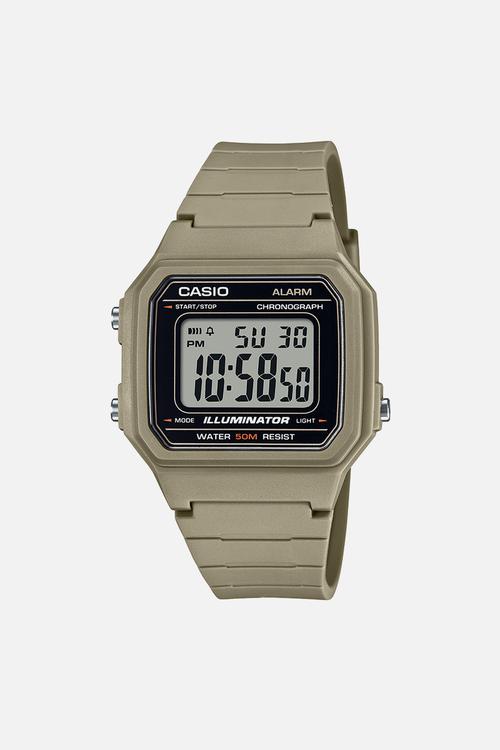 Digital beige square case watch
