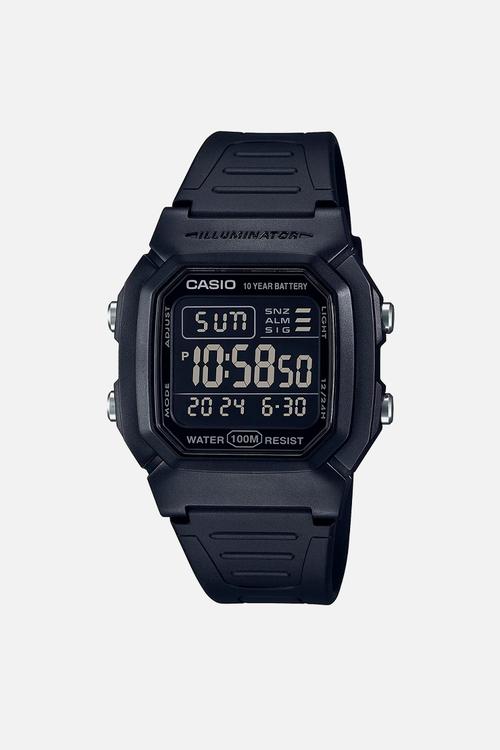 Digital black case watch