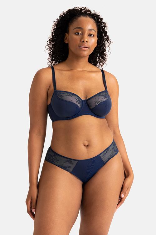 Plus Talia wired bra - blue