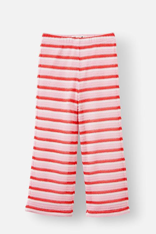 Eden pant - blush pink/varsity red stripe