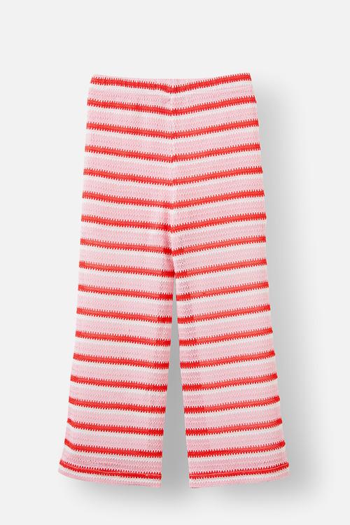 Eden pant - blush pink/varsity red stripe