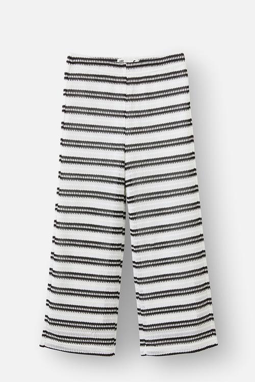 Eden pant - white/black stripe
