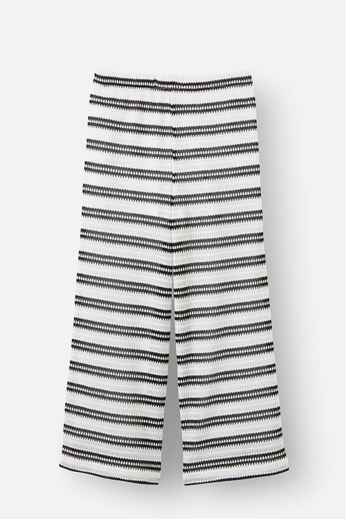 Eden pant - white/black stripe