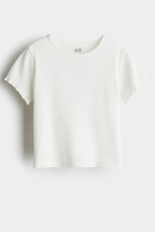 Keith Haring X H&M:  Ribbed jersey top - white 