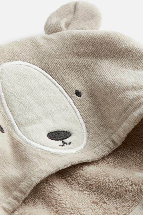 Hooded bath towel - light beige 