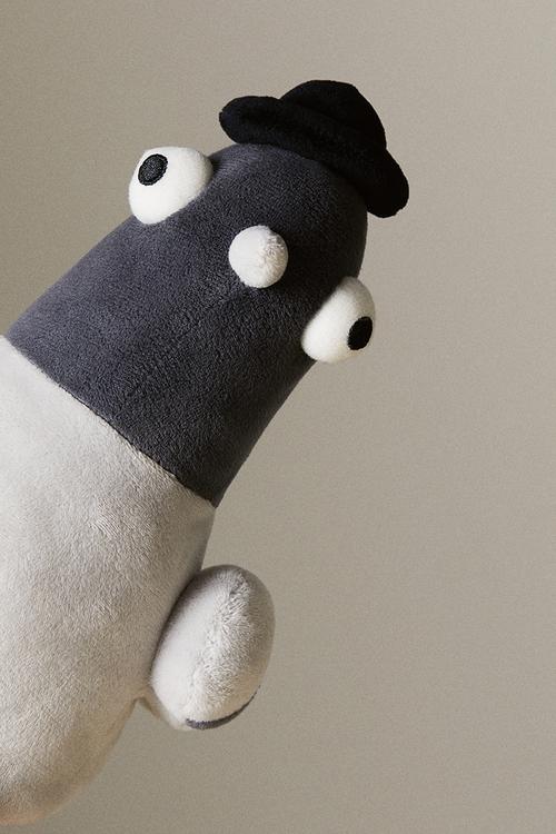 Pigeon soft toy - light grey